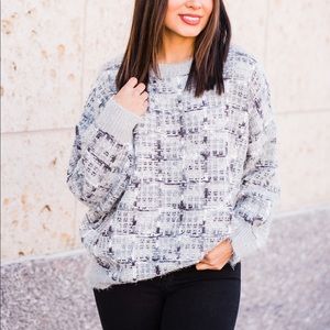 Soft Blue Cozy Knit Women Sweater | New